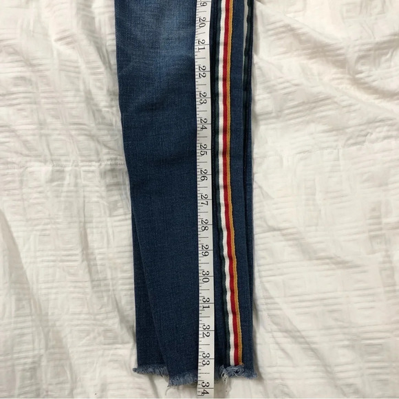 Abercrombie & Fitch Simone High Rise Ankle Jeans Multicolor Stripe Women’s 24 0 - Picture 8 of 9